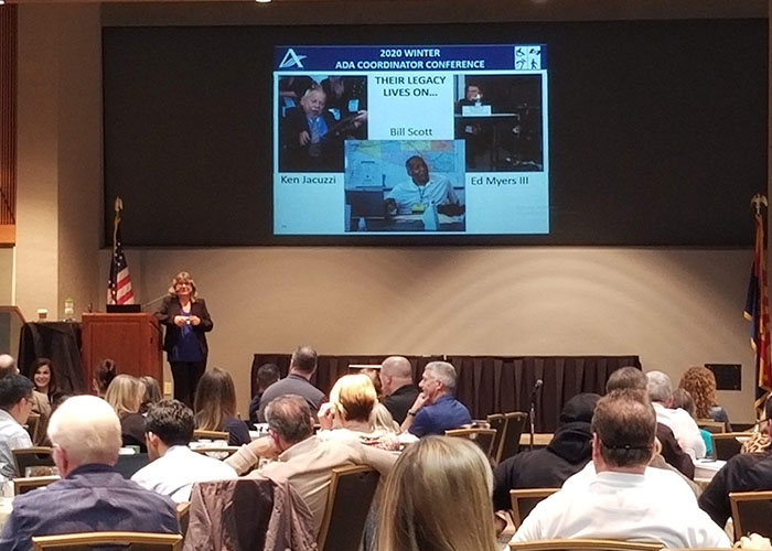 Dr. Nanette Odell leading a presentation at an ADA conference