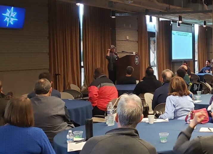 Dr. Nanette Odell leading a presentation at an ADA conference